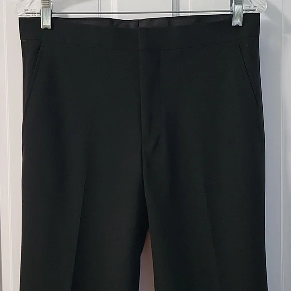 J. Ferrar Black Slim Tuxedo Style Dress Pants 30 X 32 - Picture 6 of 12